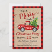 Red Boerderij Truck Holiday Kerstfeest Kaart (Voorkant)