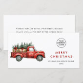 Red Boerderij Truck kerst Corporate Greep Feestdagenkaart (Voorkant / Achterkant)