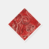 Red Boho Chic Retro Hippy Paisley Bandanna Servetten (Hoek)
