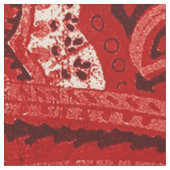 Red Boho Chic Retro Hippy Paisley Bandanna Stof (Close Up)