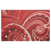 Red Boho Chic Retro Hippy Paisley Bandanna Stof (Fat Quarter)