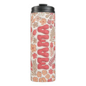 Red Boho Floral Mama Thermosbeker (Voorkant)