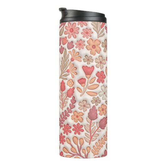 Red Boho Floral Mama Thermosbeker (Geroteerd rechts)