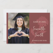 Red Boho Foto Kaart (Voorkant)