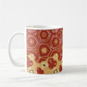 Red Boho Geometric Abstract 2 Koffiemok (Links)