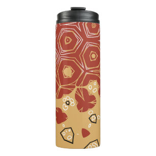 Red Boho Geometric Abstract 2 Thermosbeker
