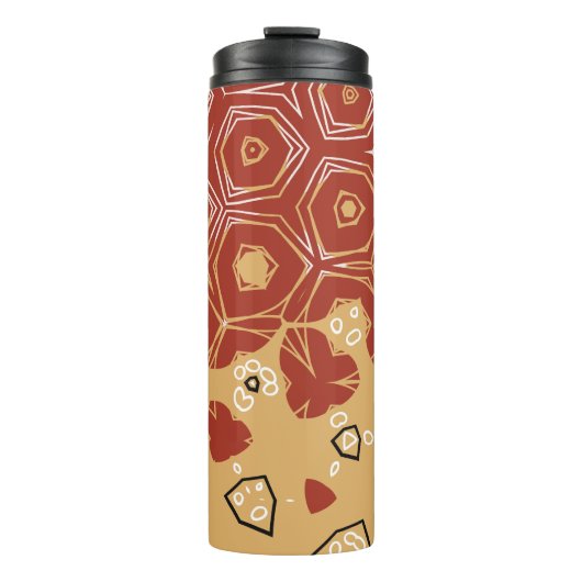 Red Boho Geometric Abstract 2 Thermosbeker (Voorkant)