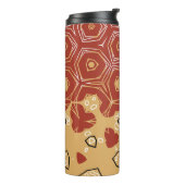 Red Boho Geometric Abstract 2 Thermosbeker (Gedraaid links)