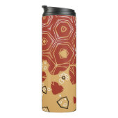 Red Boho Geometric Abstract 2 Thermosbeker (Geroteerd rechts)