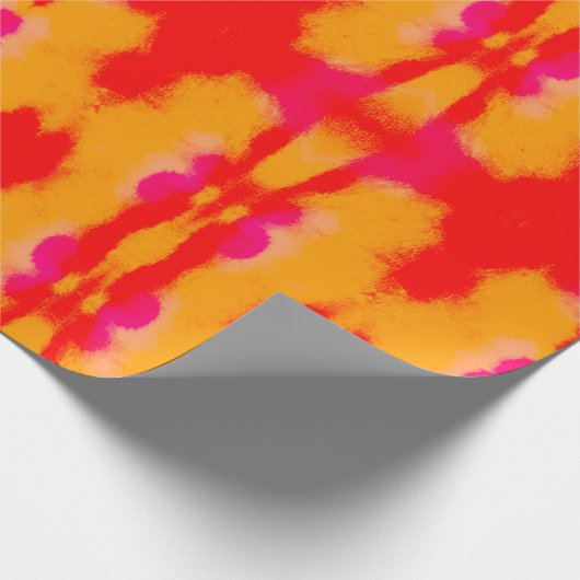 Red Boho mode. Perzisch tapijt. Waterverf Layer Cadeaupapier (Hoek)