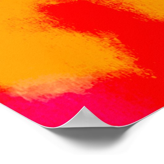 Red Boho mode. Perzisch tapijt. Waterverf Layer Poster (Hoek)