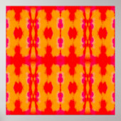 Red Boho mode. Perzisch tapijt. Waterverf Layer Poster (Voorkant)