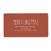 Red Boho-pakket voor kerstretour Etiket (Voorkant)