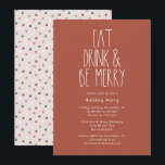 Red Boho Polka Dot Kerstmis Drink zijn Merry Kaart<br><div class="desc">Deze rode boho polka stip-kerstmis-drink is een vrolijke uitnodiging voor je moderne boemische vakantiegangers. Het klassieke, maar delicate lettertype biedt een , stijlvolle en eenvoudige look. De polka stippen komen in de aardtoon van rood, sage groen, wazige roze, terracotta, roest, en bruin. Het ontwerp is uitstekend voor uw natuurlijke leuke...</div>