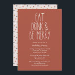 Red Boho Polka Dot Kerstmis Drink zijn Merry Kaart<br><div class="desc">Deze rode boho polka stip-kerstmis-drink is een vrolijke uitnodiging voor je moderne boemische vakantiegangers. Het klassieke, maar delicate lettertype biedt een , stijlvolle en eenvoudige look. De polka stippen komen in de aardtoon van rood, sage groen, wazige roze, terracotta, roest, en bruin. Het ontwerp is uitstekend voor uw natuurlijke leuke...</div>