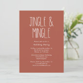 Red Boho Polka Dot Kerstmis Jingle en Mingle Kaart (Staand voorkant)