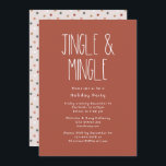 Red Boho Polka Dot Kerstmis Jingle en Mingle Kaart<br><div class="desc">Deze uitnodiging voor rode boho polka stip met kersttaartje is perfect voor je moderne bohemische feestdag. Het klassieke, maar delicate lettertype biedt een , stijlvolle en eenvoudige look. De polka stippen komen in de aardtoon van rood, sage groen, wazige roze, terracotta, roest, en bruin. Het ontwerp is uitstekend voor uw...</div>