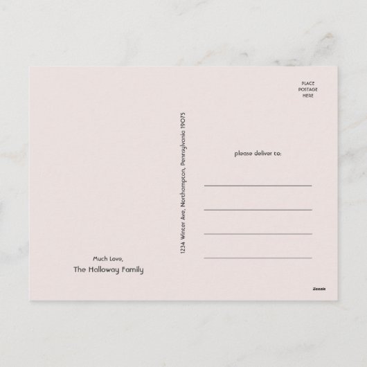 Red Boho Polka Dot Prettige feestdagen Five-Photo (Achterkant)