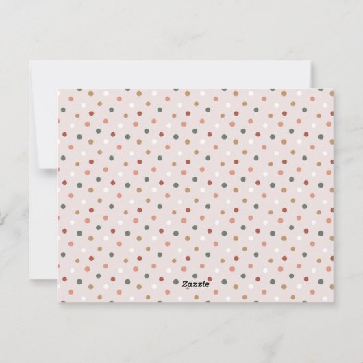 Red Boho Polka Dot Prettige feestdagen Single Phot Feestdagenkaart (Achterkant)