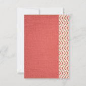 Red Boho Textile Engaged Romantic Couple Save The Date (Achterkant)