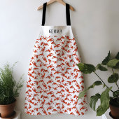 Red Boiled Crawfish gepersonaliseerde naam Schort