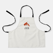 Red Boiled Crawfish gepersonaliseerde naam Schort (Voorkant)