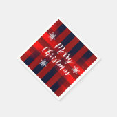 Red Bokeh Buffalo kerst Servet (Hoek)