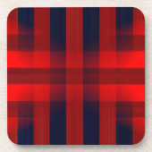 Red Bokeh Buffalo Plaid Bier Onderzetter (Voorkant)