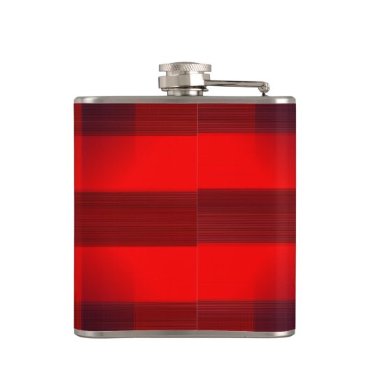 Red Bokeh Buffalo Plaid Personalised Heupfles (Achterkant)
