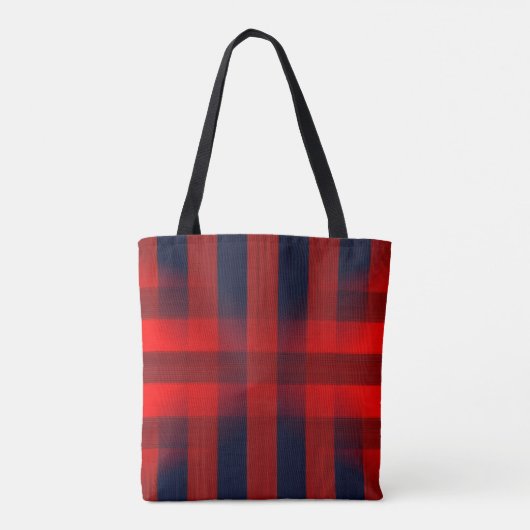 Red Bokeh Buffalo Plaid Tote Bag (Achterkant)