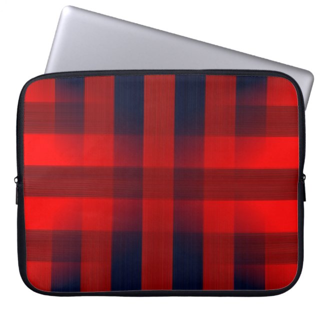 Red Bokeh Buffalo Play Laptop Sleeve (Voorkant)