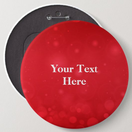 Red Bokeh Design Sjabloon, personaliseren Ronde Button 6,0 Cm (Voorkant /achterkant)