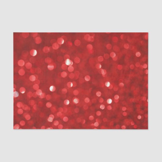 Red Bokeh Glitter Pattern Tissuepapier (Voorkant)
