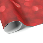 Red Bokeh Glitter Print Cadeaupapier (Rol Hoek)
