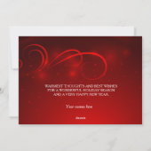 Red Bokeh Sparkle Elegance Corporate Feestdagenkaart (Achterkant)