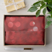 Red Bokeh Style Glitter Tissuepapier (Geschenk)