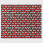 Red Bold Brush Class of 2027 Wrapping Paper Cadeaupapier (Vlak)