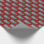 Red Bold Brush Class of 2027 Wrapping Paper Cadeaupapier (Hoek)