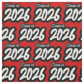 Red Bold Brush Klasse van 2026 Stof (Swatch)