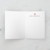 Red Bold Modern Calligraphy Photo Valentijnsdag Feestdagen Kaart (Binnen)