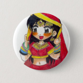 Red Bollywood Ronde Button 5,7 Cm
