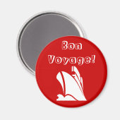 Red Bon Voyage Magnet (Voorkant / Achterkant)
