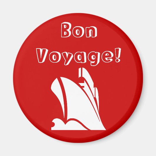 Red Bon Voyage Magnet (Voorkant)