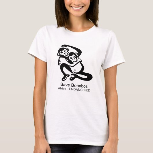 Red BONOBOS-bedreigde chimpansees - Afrika T-shirt (Voorkant)