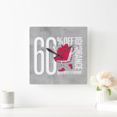 Red Book Character Ignorance is Banned Acrylic Vierkante Klok (Huis)