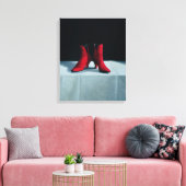 Red Boots 1995 Canvas Afdruk (Insitu (Woonkamer))