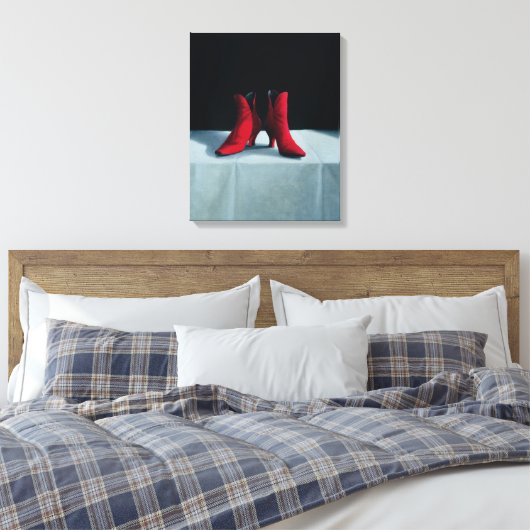 Red Boots 1995 Canvas Afdruk (Insitu (Slaapkamer))