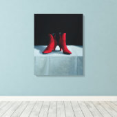 Red Boots 1995 Canvas Afdruk (Insitu (Houten vloer))