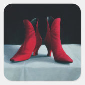 Red Boots 1995 Vierkante Sticker (Voorkant)
