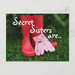 Red Boots Secret Sister Briefkaart - voor elke gel